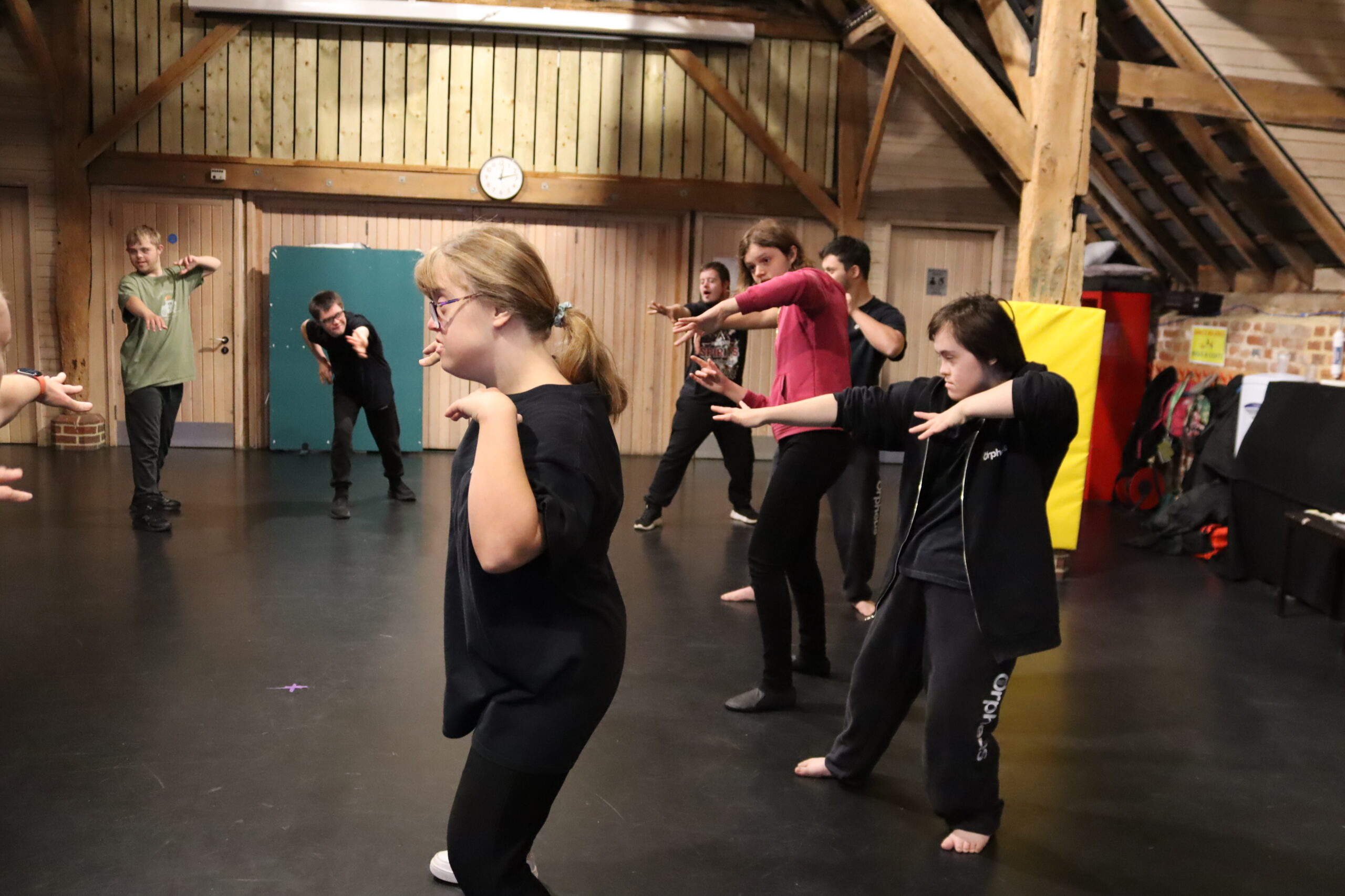 Group of students dancing