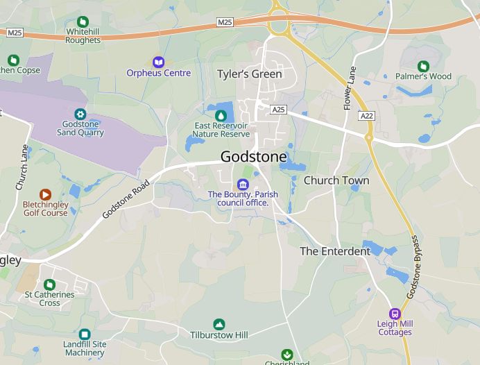 Map showing the location of the Orpheus Centre