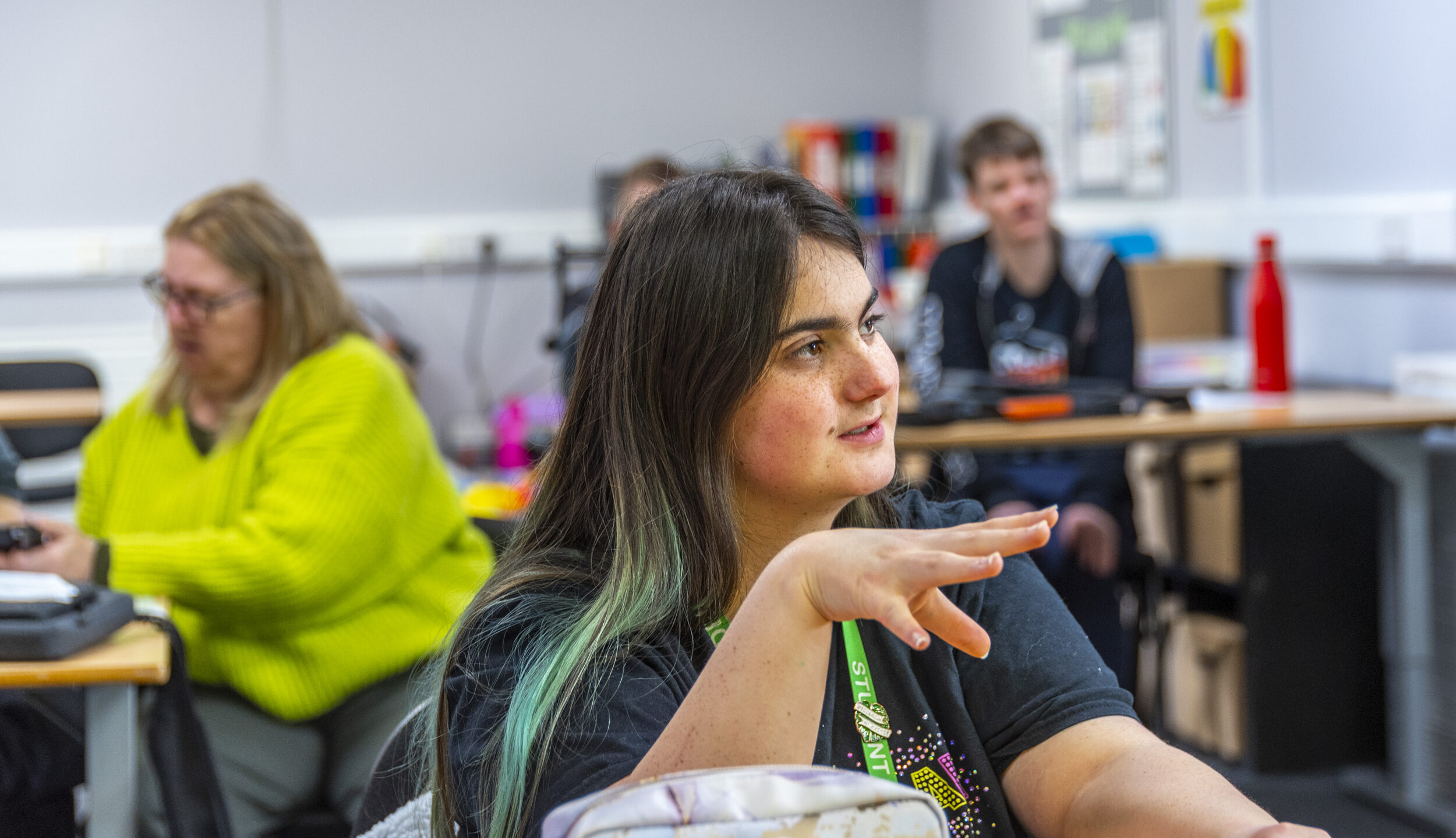 Student sitting in a class