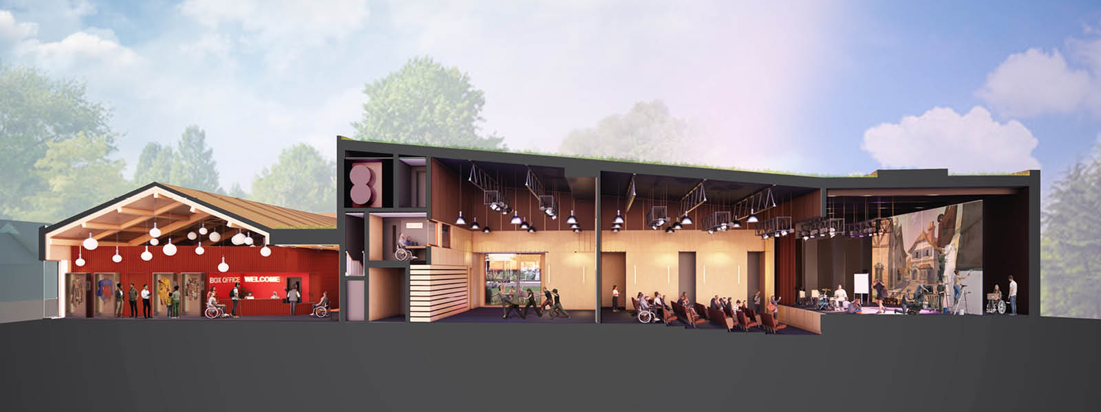 Artist visualisation of new theatre